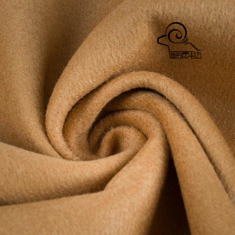 典厚纺面760g细毛斜纹双面呢80羊纯色毛呢欧美时STL装料现毛货