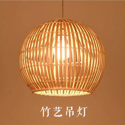 中式竹艺竹创编吊灯意古典个性饭店厅客厅阳台日式艺HJW-123灯笼