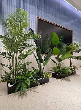 橱仿真绿植造FZHC9476景内大型植物落盆栽地布置窗室景观装饰摆件