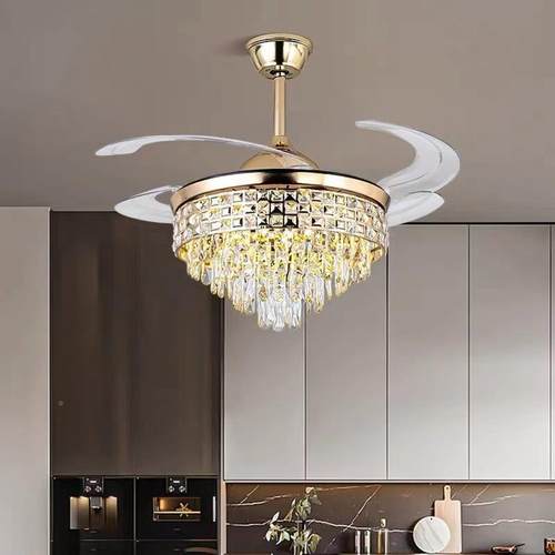 境式奶油简风轻280跨奢水晶吊灯客厅主灯约餐厅卧室吸顶智法能遥