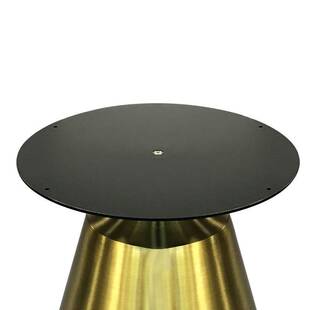 意式极简人造板用吧台脚大理石板餐桌架钛金封油喇叭锥桶茶几底座