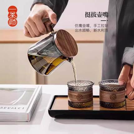 021玻璃用茶水耐高温茶分离日式家男士过滤养生办公泡单壶茶具套