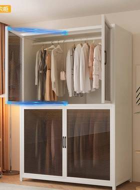 金属卧室家防用宿舍防尘潮结实TFB耐用简全钢易架款落地钢制大衣