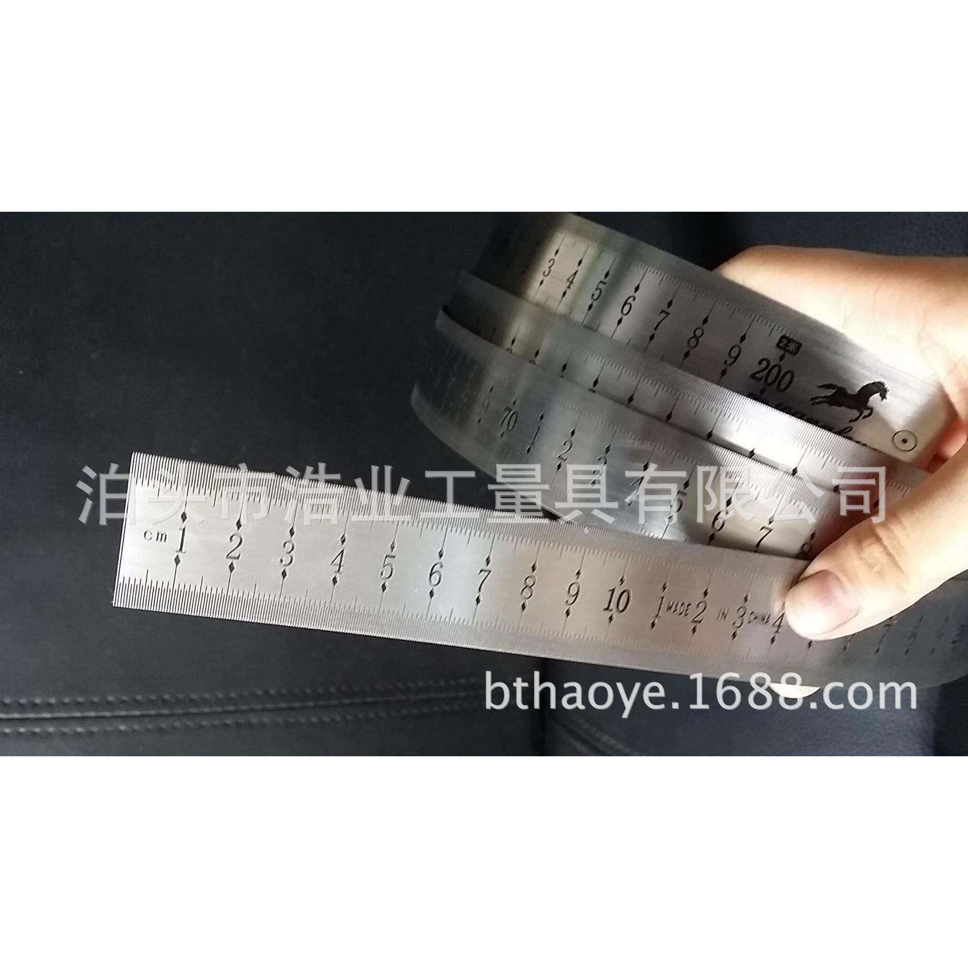 软503钢直尺1柔性不锈钢板刻度尺弹簧钢柔.性好1523米