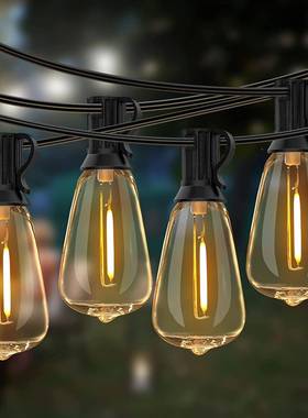 日跨境氛爆款E1ST38太阳能球2泡灯串户外庭院防水节婚庆LEP派对围