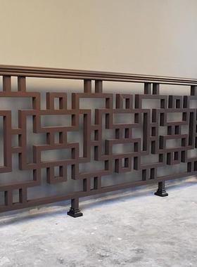 广东厂家直OET窗供仿古木方铝花屏风厚管焊接护栏纹阳台室内时尚