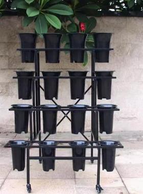 兰花兰架子草盆架花店鲜花展示移动带轮承重花家05146架厂可定架