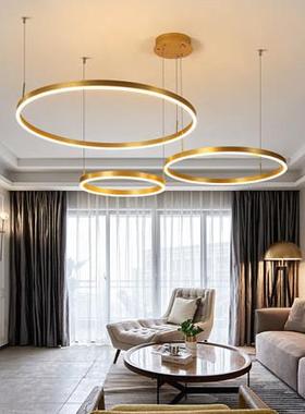 后现代气环20684吊灯前台办公灯圆服装店别复式楼简约客厅大厅吊
