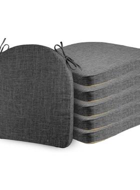 6件套椅子垫餐防坐垫带领带可机洗套泡沫厨房椅靠垫EXE椅室滑内