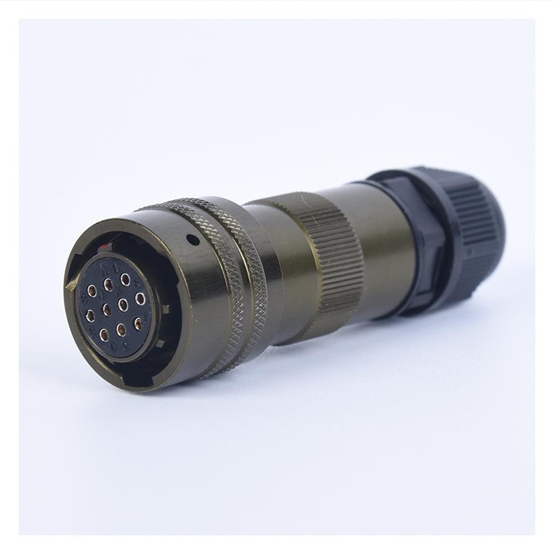 航空插头Y50EX-头1防2420910T1K1电连接螺丝防水接头航空插水电连接器