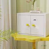 面铁桌皮对开门收纳柜密码 办公室家用小型锁文件柜81196宿舍保险