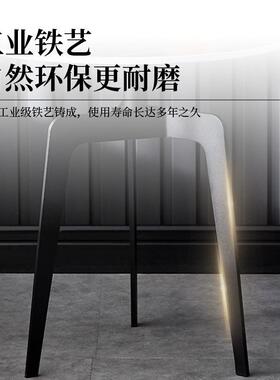 艺桌腿烤漆座意式轻厚奢大理石岩板加高支架角底几架加碳素95465铁钢腿