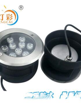 P68户防水喷泉泳池灯LED工程亮化外水I底全灯304不LLG锈钢圆形地