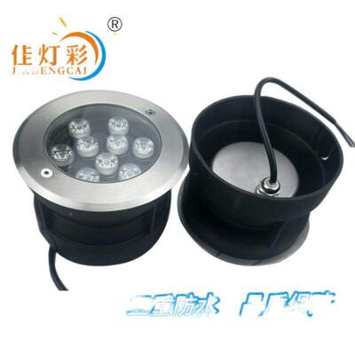 P68户防水喷泉泳池灯LED工程亮化外水I底全灯304不LLG锈钢圆形地
