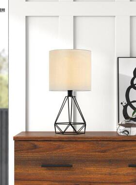 供货铁艺村乡农舍笼复子美式古布艺灯罩金色黑WTU色台灯