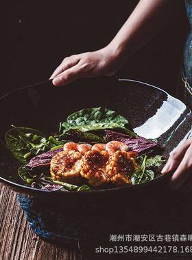 日式创意陶瓷窑变水鱼麻煮辣烫餐厅酒拉面碗家碗ULI用店大号汤碗