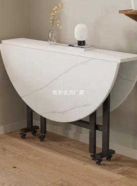 圆桌形特厚可叠圆桌小户型折餐多功能折叠大圆74181桌子客厅新款折叠桌