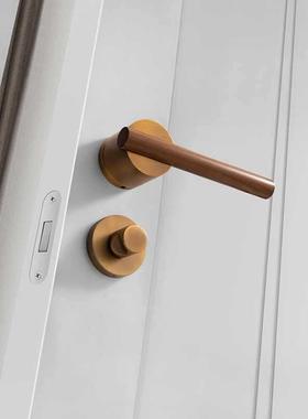 贝雷欧VTQ室内单面锁卧室静音型卫间家用隐形木门门生把手黑色通