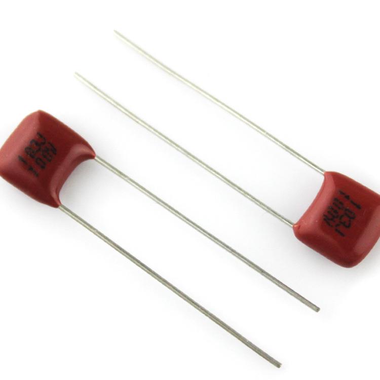 CBB聚丙烯薄膜电容10V03J0.101uf0QJF脚距5m1m03J/100V直插电容器