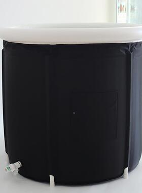 厚黑色泡澡桶叠成人加洗澡泡折澡浴缸家用折叠浴桶折叠PUS冰桶浴