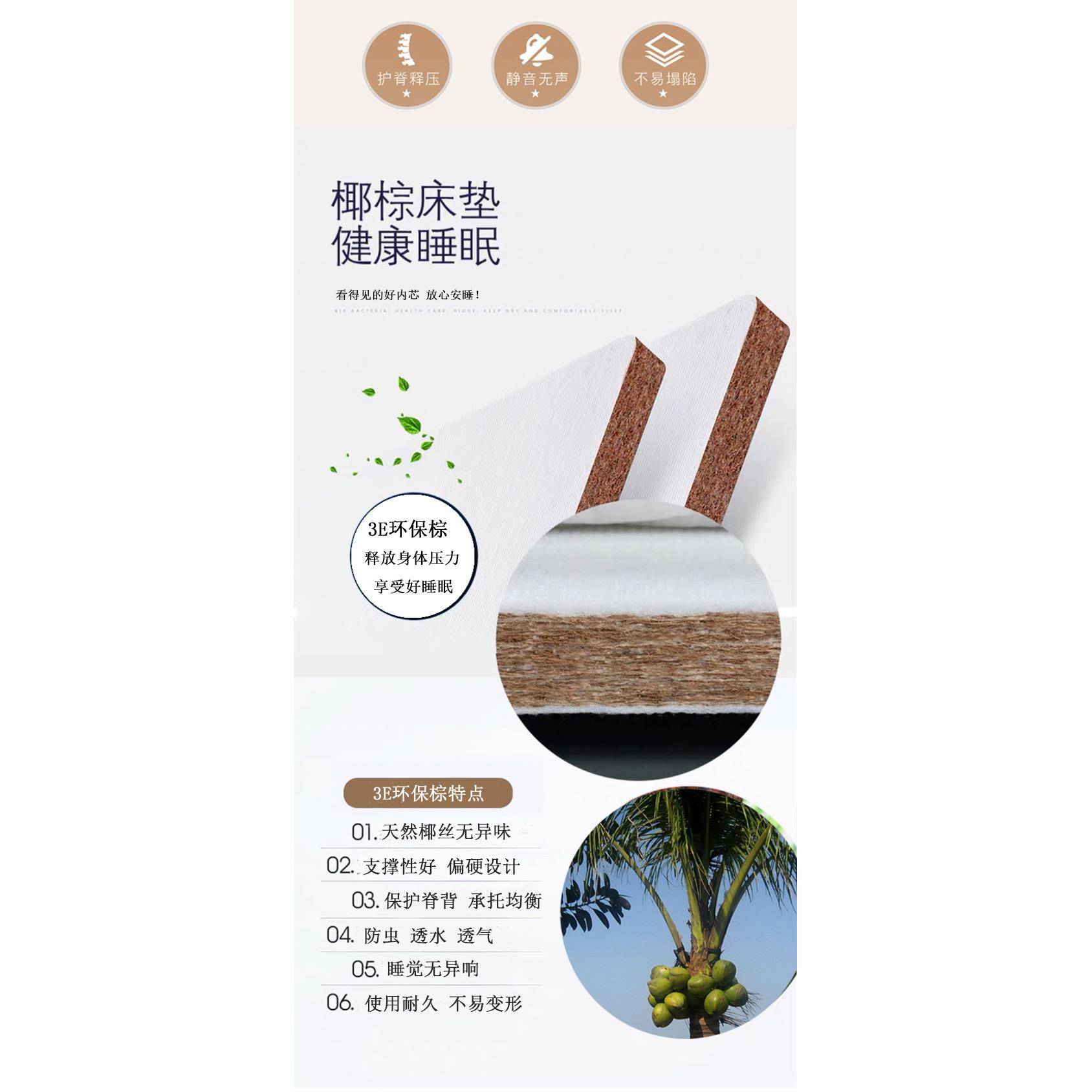 棕垫妇免安公PWE装单双人折叠床办室午休睡陪护保姆孕休息午木板