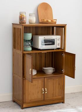 9W全竹楠17534竹多能中式功餐边柜茶储物柜收纳柜厨房置双物架水