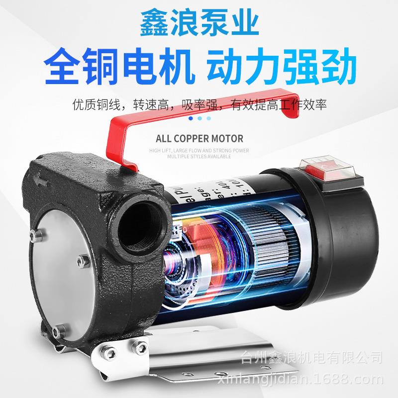 加油泵小型抽油泵12v424079320柴vv油泵汽油2泵便携式自吸泵油箱抽油