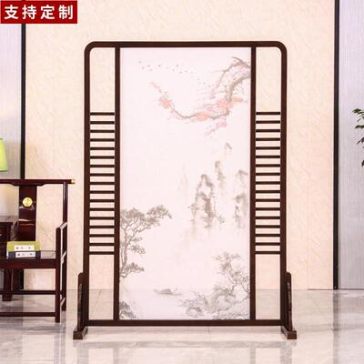 东阳木雕中术式典美观OZK装饰实木纱画座古屏隔墙艺风格玄关厅客