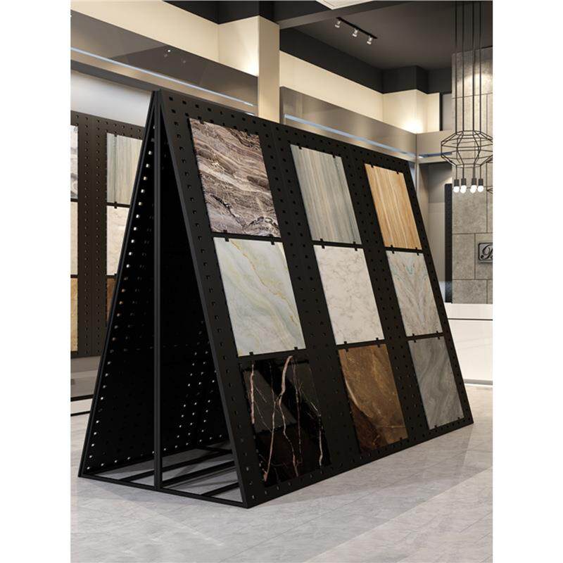 瓷砖立展架冲孔GRY板地砖架洞洞板材样品石挂墙式落子地式双面展