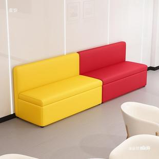 带靠背FET卡座可储物猫子抓皮长椅息区长凳长条休凳走廊沙发椅收