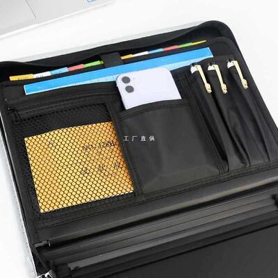 文布1DNH3格手风琴包A4多层件夹多功能提商资务料公文包办公室