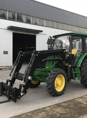 农后用拖拉机配套前装挖铲斗两头机忙抓66071木抱叉草夹改装拖拉