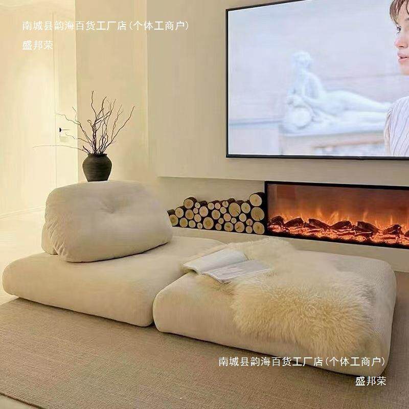 厂家懒沙发豆腐块可户爱小型阳人台卧麻室海MUB绵垫子布艺薯