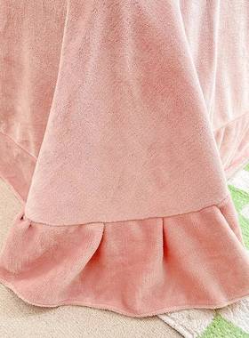 秋冬新网红款纯棉加绒床品四件床套单床上笠款床上用品被套AYP四