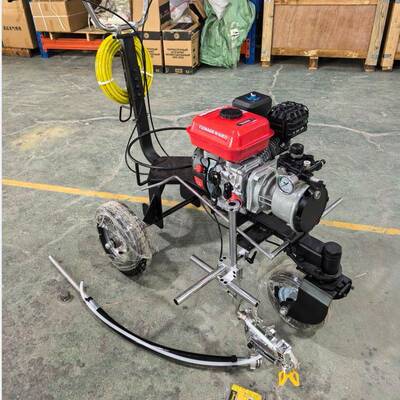 轩高压无喷涂机道路划线机冷喷涵马路划线机汽油气库机车路面CVM