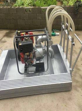 浮筒式藕机船式池塘莲藕收获机挖7.5马挖藕力15马力汽AEX油机