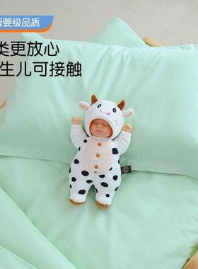 幼儿件园被子三浅蓝色棉被套被褥六件套床小被DKY子入园品宝套宝