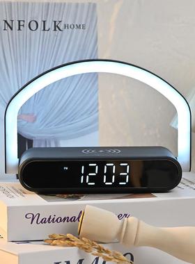 225爆款0LD闹钟手机E线无快SZI充手提钟小夜灯