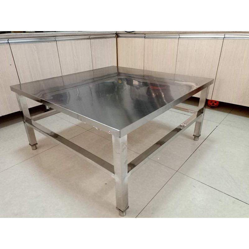 不钢折叠锈桌不，烧烤桌子加厚不锈钢桌QSV摆摊桌子正方形锈钢子