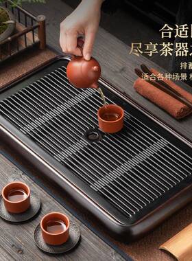 2025新用款档轻29967沥奢电木实木高茶盘家茶具泡茶台电胶木水盘茶托盘