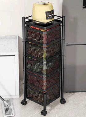 G1F厨房蔬层功菜置物架多家用落地收纳多能WGK旋转菜篮果蔬水果子