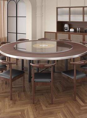 加厚大圆桌面木圆子台桌板面家实用酒店可折PKO叠桌架圆形餐桌