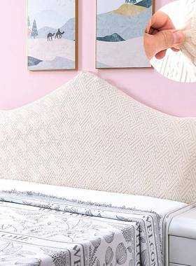 225弹力通用欧式床头0罩弧ORG形异套形盖布靠背垫软包巾遮丑