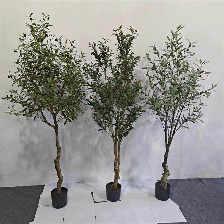 仿真龙血树CPU发财树橄榄散尾绿装植组合家居树客厅商场店铺饰葵