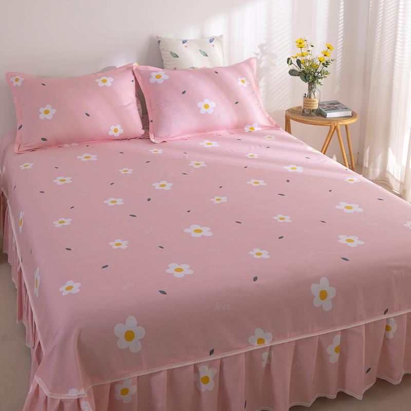 V4O纯棉0床裙式床罩单件10床护单席梦5思防尘保罩床套QRO床笠三