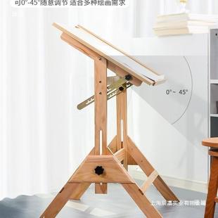 绘作画工桌作台美术生KKP可建升降绘图桌筑画图制图台油画桌工台