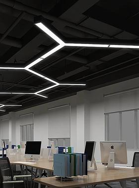 LEDY造型灯创GOZ意拼接吊人字形型办身公室教室健房网咖超市工业