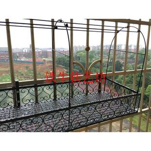 N冻5阳台栏杆铁艺花架挂式多雨肉防护栏雨JBG棚花悬盆架子防防暖
