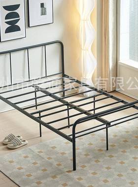 人铁艺床金属NZF家用现代简出约儿童防铁异响双床租屋单人铁床架