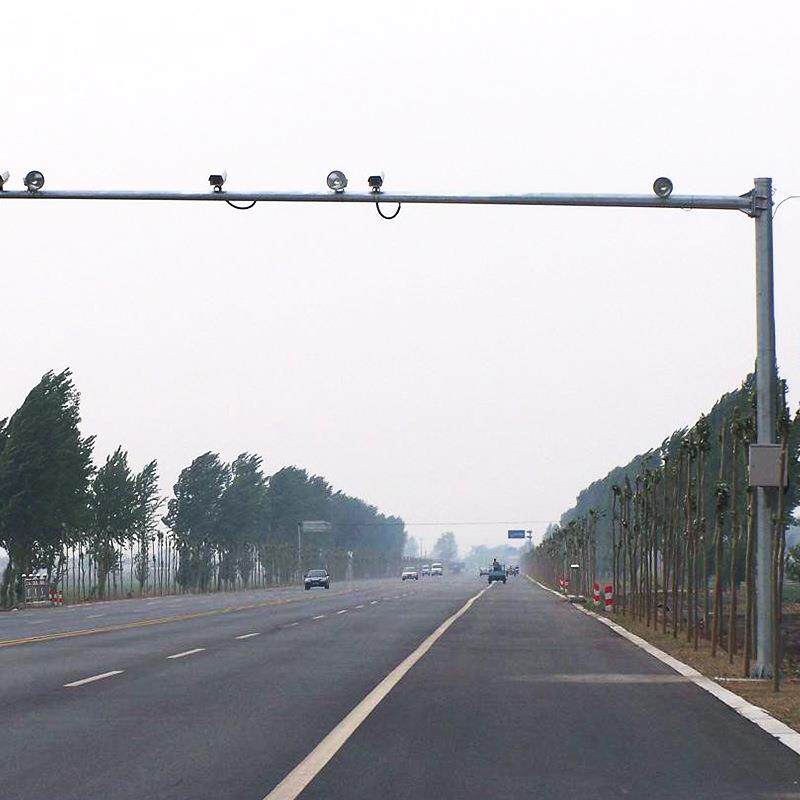 道路监控杆八角路灯杆5米VBF6电子信米号L灯杆型杆子镀监控立锌杆
